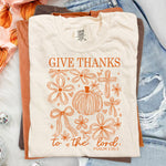 Give Thanks to the Lord Fall DTF Transfer DTF Heat Press Transfer from Sweet Tee Transfers