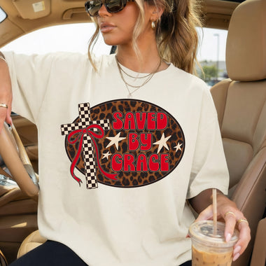 Saved by Grace DTF Transfer DTF Heat Press Transfer from Sweet Tee Transfers