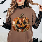 Halloween Pumpkin Patchwork DTF Transfer DTF Heat Press Transfer from Sweet Tee Transfers