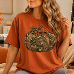 Camo Pumpkin Faux Embroidery DTF Transfer DTF Heat Press Transfer from Sweet Tee Transfers