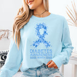 Diabetes Awareness Month Ribbon DTF Transfer DTF Heat Press Transfer from Sweet Tee Transfers
