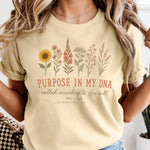 Purpose in My DNA Called According to His Will Ephesians 1:9 Wildflower DTF Transfer DTF Heat Press Transfer from Sweet Tee Transfers