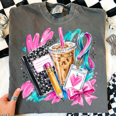 Preppy School Necessities DTF Transfer DTF Heat Press Transfer from Sweet Tee Transfers