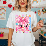 Pink Bow Kindergarten DTF Transfer DTF Heat Press Transfer from Sweet Tee Transfers