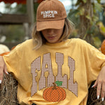 Fall Checkered Pumpkin Polka Dot DTF Transfer DTF Heat Press Transfer from Sweet Tee Transfers