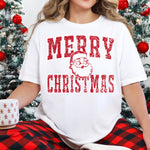Merry Christmas Varsity Santa DTF Transfer DTF Heat Press Transfer from Sweet Tee Transfers