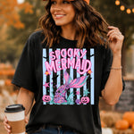 Spooky Mermaid Striped DTF Transfer DTF Heat Press Transfer from Sweet Tee Transfers