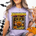 Halloween Town Checkered Pumpkin DTF Transfer DTF Heat Press Transfer from Sweet Tee Transfers