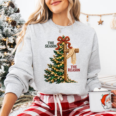The Season the Reason Tree Cross DTF Transfer DTF Heat Press Transfer from Sweet Tee Transfers