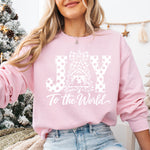 Joy to the World Polka Dot White DTF Transfer DTF Heat Press Transfer from Sweet Tee Transfers