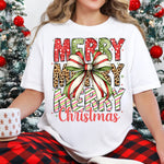Merry Christmas Stacked Polka Dot DTF Transfer DTF Heat Press Transfer from Sweet Tee Transfers