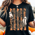 Spooky Season Striped Dark DTF Transfer DTF Heat Press Transfer from Sweet Tee Transfers