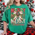 Merry Christmas Stacked Polka Dot DTF Transfer DTF Heat Press Transfer from Sweet Tee Transfers
