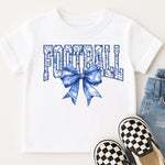 Football Blue Bow DTF Transfer DTF Heat Press Transfer from Sweet Tee Transfers