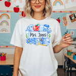 Custom Blue Checkered Teacher DTF Transfer DTF Heat Press Transfer from Sweet Tee Transfers