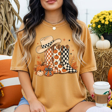 Fall Western Boots DTF Transfer DTF Heat Press Transfer from Sweet Tee Transfers