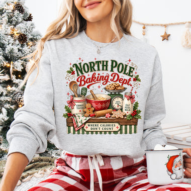 North Pole Baking Dept Christmas DTF Transfer DTF Heat Press Transfer from Sweet Tee Transfers