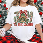 Joy to the World Faux Yarn DTF Transfer DTF Heat Press Transfer from Sweet Tee Transfers