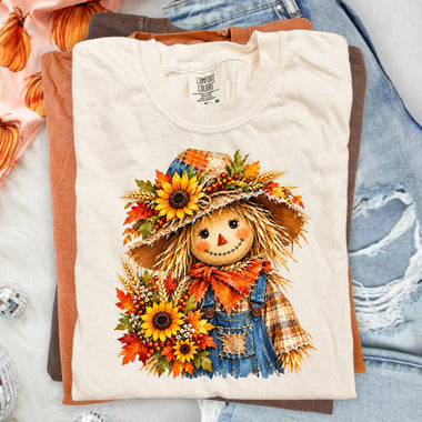 Fall Scarecrow Flowers DTF Transfer DTF Heat Press Transfer from Sweet Tee Transfers