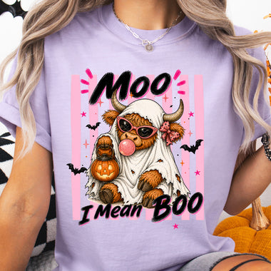 Preppy Moo I Mean Boo DTF Transfer DTF Heat Press Transfer from Sweet Tee Transfers