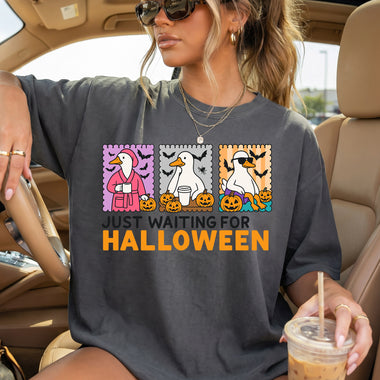 Just Waiting for Halloween DTF Transfer DTF Heat Press Transfer from Sweet Tee Transfers