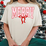 Merry Varsity Pink and Red Checkered DTF Transfer DTF Heat Press Transfer from Sweet Tee Transfers