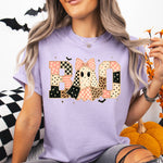 Bow Faux Quilt Pink Ghost Boo DTF Transfer DTF Heat Press Transfer from Sweet Tee Transfers