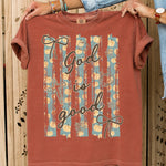 God Is Good Striped DTF Transfer DTF Heat Press Transfer from Sweet Tee Transfers