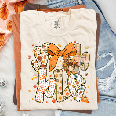 Gobble With Bow DTF Transfer DTF Heat Press Transfer from Sweet Tee Transfers