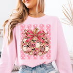 Pink Striped Polkadot Fall DTF Transfer DTF Heat Press Transfer from Sweet Tee Transfers