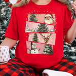 Vintage Pink Christmas Grunge DTF Transfer DTF Heat Press Transfer from Sweet Tee Transfers
