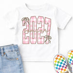 Senior 2027 Plaid Leopard Bow DTF Transfer DTF Heat Press Transfer from Sweet Tee Transfers