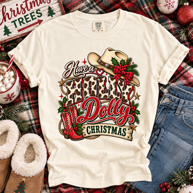 Have a Holly Dolly Christmas DTF Transfer DTF Heat Press Transfer from Sweet Tee Transfers