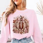 Football Patch Pumpkin DTF Transfer DTF Heat Press Transfer from Sweet Tee Transfers