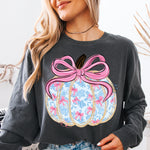 Blue and Pink Pumpkin DTF Transfer DTF Heat Press Transfer from Sweet Tee Transfers