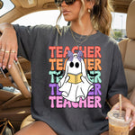 Teacher Stacked with Ghost DTF Transfer DTF Heat Press Transfer from Sweet Tee Transfers