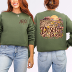 The Desert Will Bloom Front and Back DTF Transfer DTF Heat Press Transfer from Sweet Tee Transfers