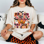 Pumpkin Kisses & Haunted Wishes DTF Transfer DTF Heat Press Transfer from Sweet Tee Transfers