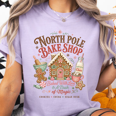 North Pole Bake Shop DTF Transfer DTF Heat Press Transfer from Sweet Tee Transfers