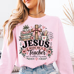 Jesus Made Me a Teacher Pink DTF Transfer DTF Heat Press Transfer from Sweet Tee Transfers
