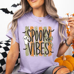 Spooky Vibes Striped Ghost DTF Transfer DTF Heat Press Transfer from Sweet Tee Transfers