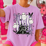Purple Striped Ghost Halloween DTF Transfer DTF Heat Press Transfer from Sweet Tee Transfers