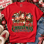 Herd It's Christmas Let the Udder Chaos Begin DTF Transfer DTF Heat Press Transfer from Sweet Tee Transfers