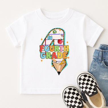 Pencil and Paper Fourth Grade DTF Transfer DTF Heat Press Transfer from Sweet Tee Transfers