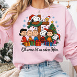 Oh Come Let Us Adore Him Peanuts DTF Transfer DTF Heat Press Transfer from Sweet Tee Transfers