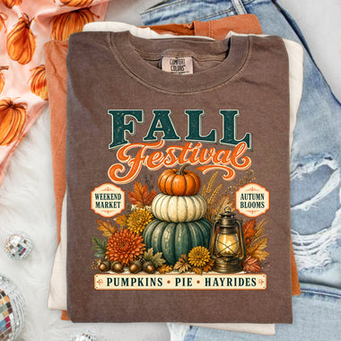 Fall Festival Pumpkin Stack DTF Transfer DTF Heat Press Transfer from Sweet Tee Transfers