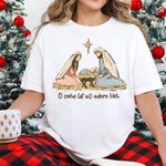 O Come Let Us Adore Him Nativity DTF Transfer DTF Heat Press Transfer from Sweet Tee Transfers