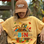 BSN Fall Pumpkin Thankful Grateful Blessed DTF Transfer DTF Heat Press Transfer from Sweet Tee Transfers