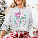 Pink Candy Cane Coquette DTF Transfer DTF Heat Press Transfer from Sweet Tee Transfers