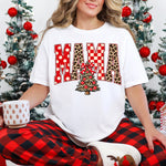 MAMA Christmas Cheetah Tree DTF Transfer DTF Heat Press Transfer from Sweet Tee Transfers